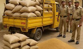 अवैध धान परिवहन पर प्रशासन की कार्रवाई — बड़ी मात्रा में धान जब्त