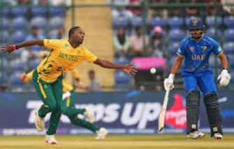 साउथ अफ्रीका vs यूएई लाइव स्कोर अपडेट — UAE ने बनाए 122/6