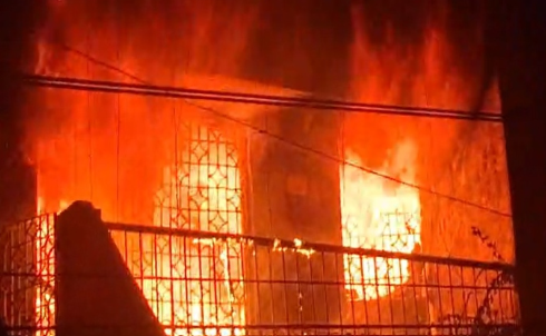 बिलासपुर में घर में लगी भीषण आग, बुजुर्ग महिला की जलकर मौत